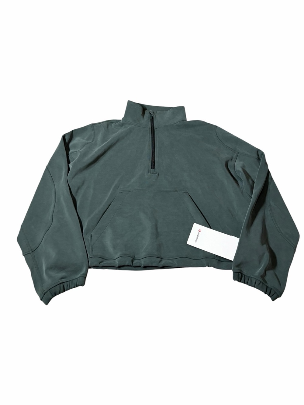 NWT Lululemon Brushed Softstreme Half Zip (Rainforest Green) Size 12